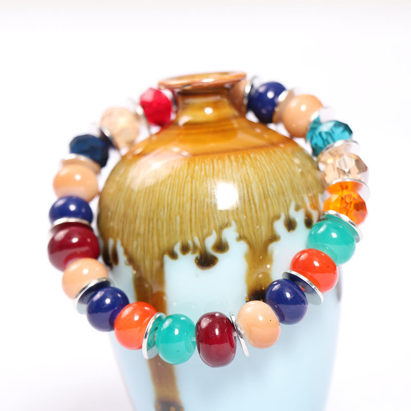 Olivenorma Set di bracciali con perline e ciondolo a forma di cuore con ali di elefante