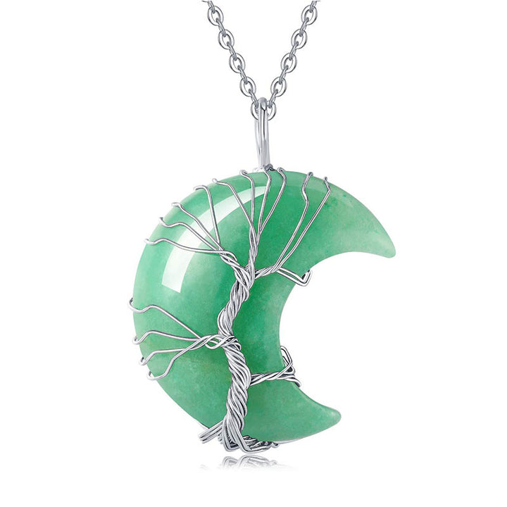 Collana con luna e chakra naturale Olivenorma