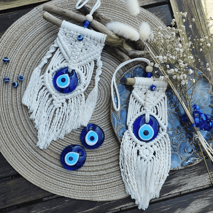 Olivenorma Evil Eye Wall Hanging Decorazione fatta a mano Ornamento 