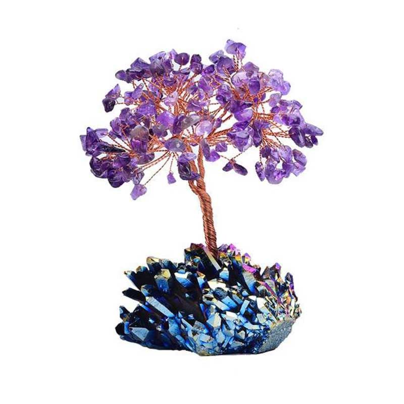 Olivenorma Ametista Orgone Meditazione Feng Shui Albero della Purificazione