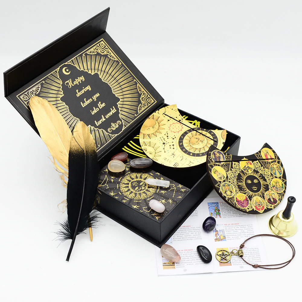 Olivenorma Kit completo Gold Foil Divinazione Box Set Mazzo di carte dei tarocchi