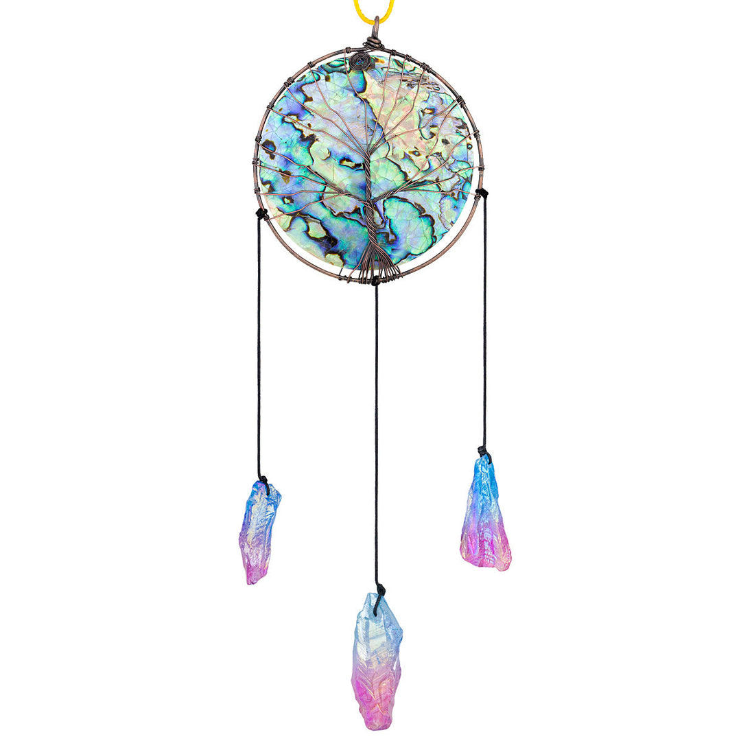 Ornamento pendente con albero della vita in conchiglia di abalone Olivenorma