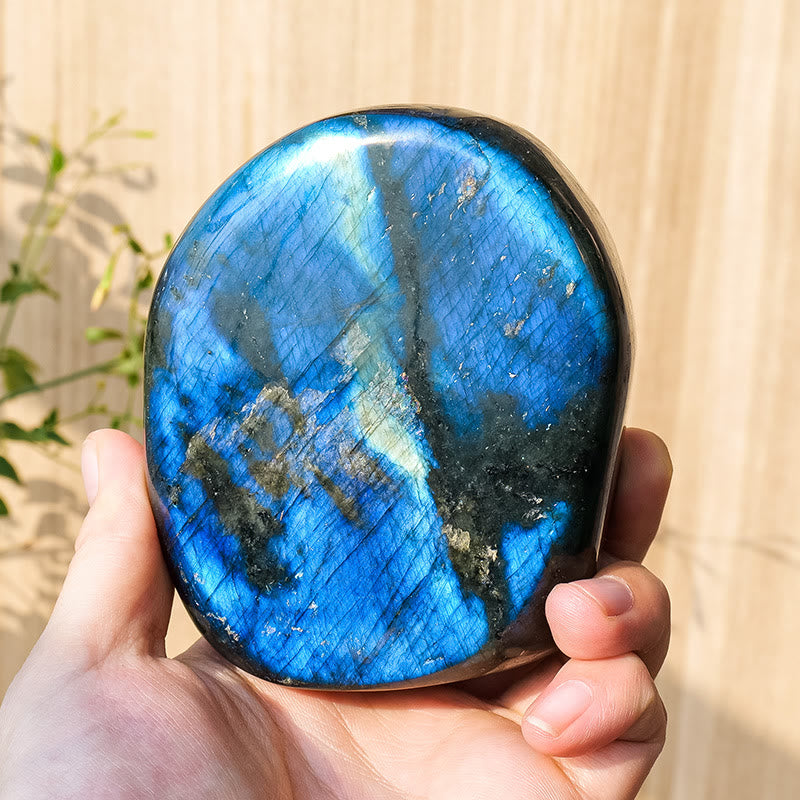 Decorazione in pietra preziosa grezza naturale di labradorite Olivenorma