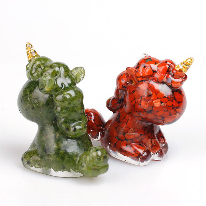 Decorazione in pietra preziosa di unicorno di cristallo Olivenorma - image 29