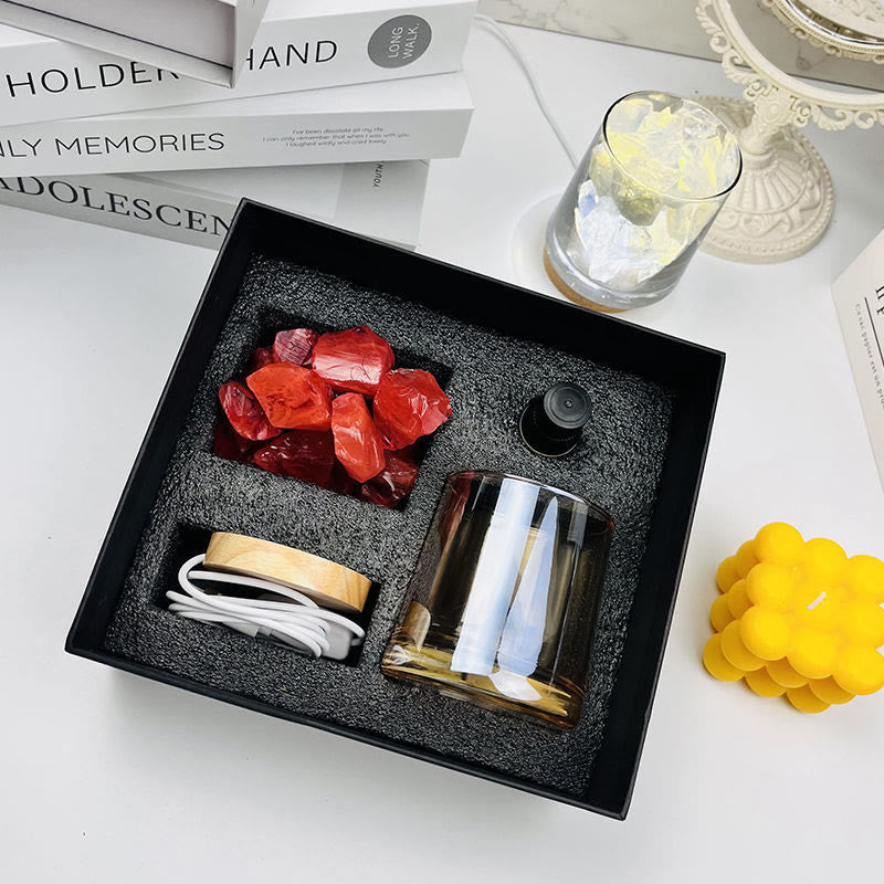 Olivenorma Diffusore senza fiamma Confezione regalo Lampada di aromaterapia in cristallo 