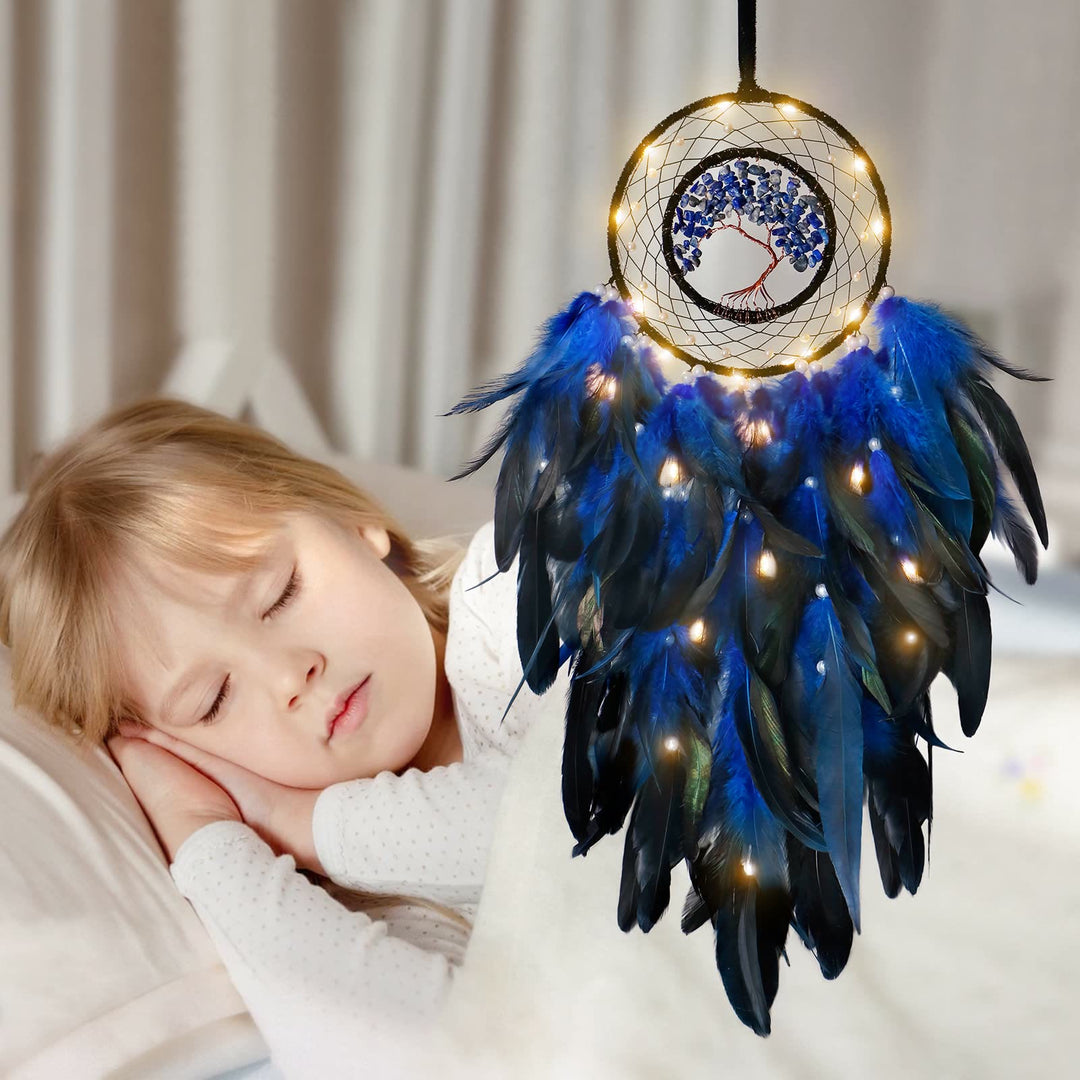 Olivenorma Crystal Tree Of Life Piuma Glow Dream Catcher 