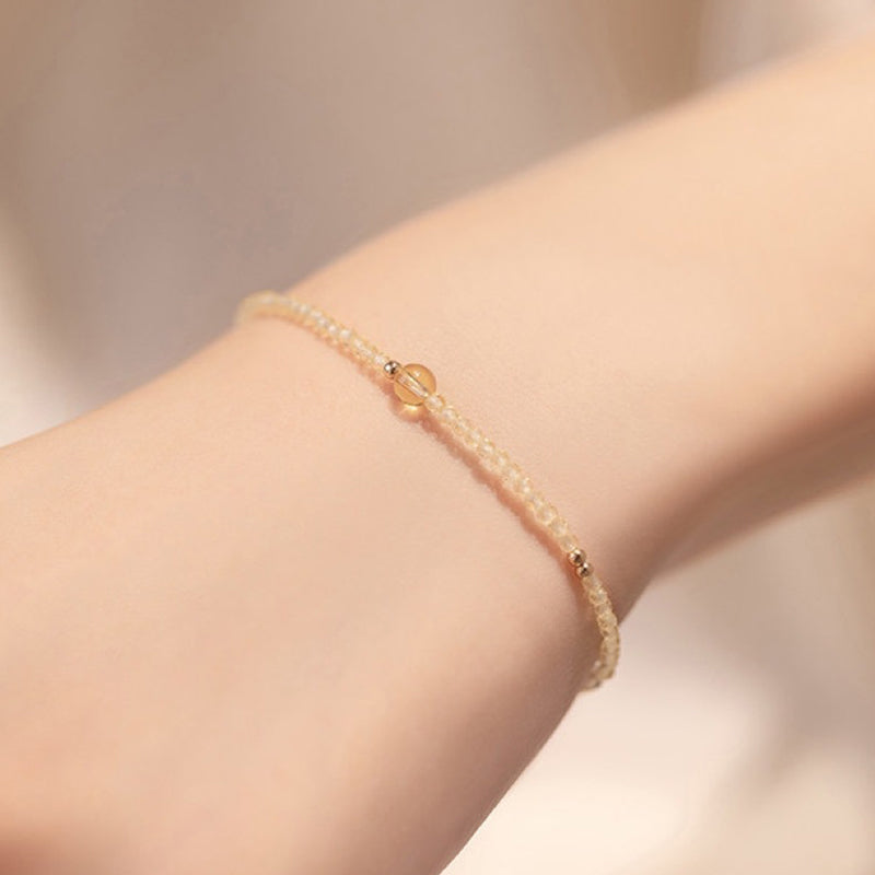 Bright Galaxy - Braccialetto con pietra preziosa energetica Citrino