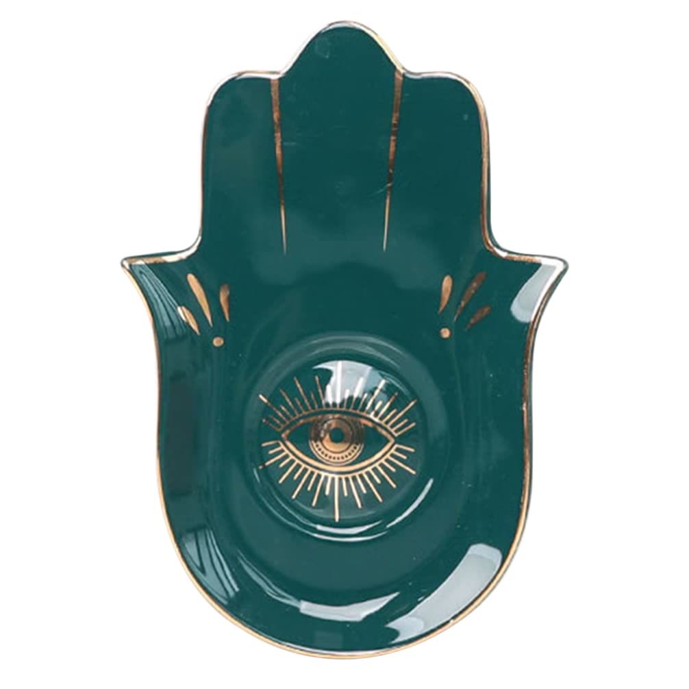 Olivenorma Hamsa piccolo vassoio portagioie con occhio malvagio