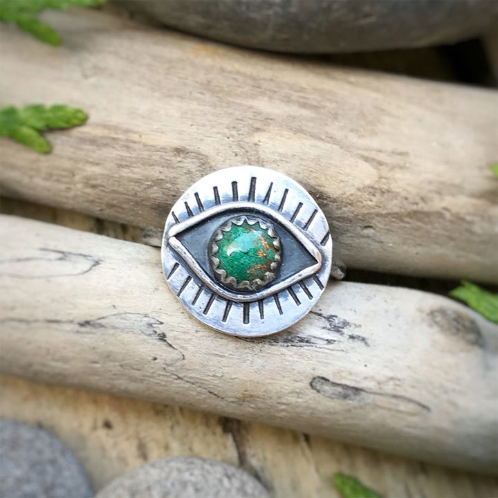 Anello di protezione dal malocchio in crisoprasio