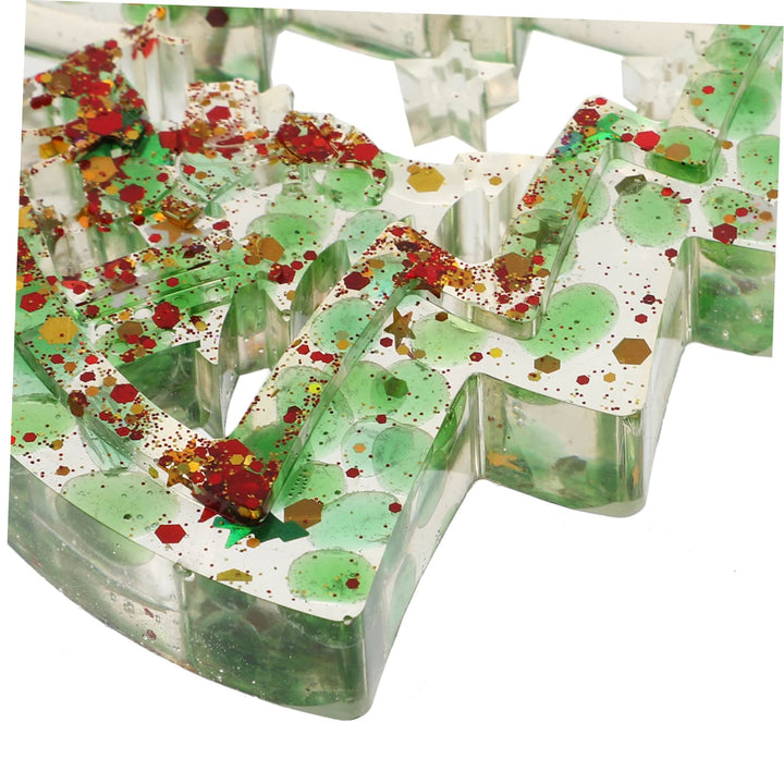 Decorazione per albero di Natale in resina di ghiaia di cristallo naturale Olivenorma 