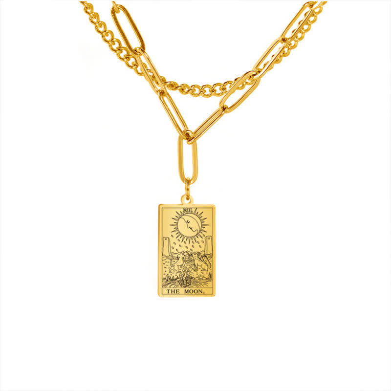 Collana a doppia catena con carta dei tarocchi Olivenorma