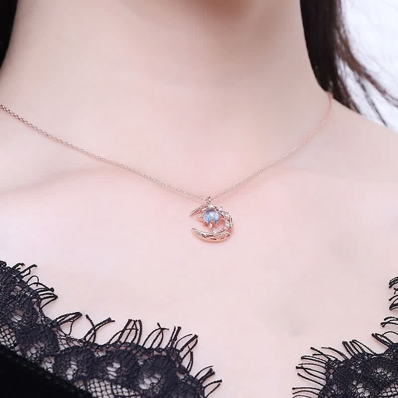 Collana Olivenorma Celestial Dainty Moon con pietra di luna