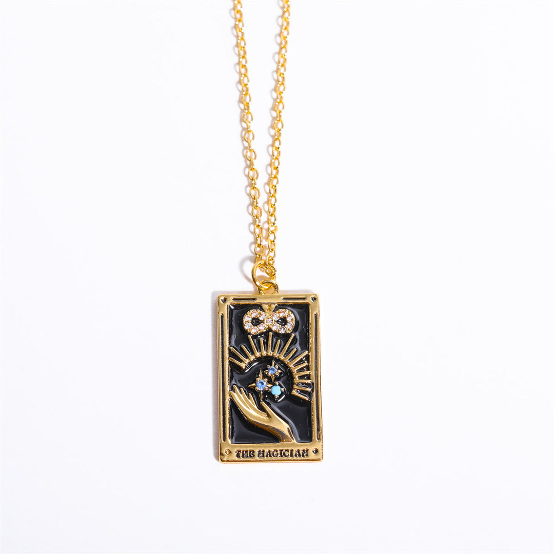 Collana Olivenorma Zircone Oro Placcato Tarocchi Olio Goccia
