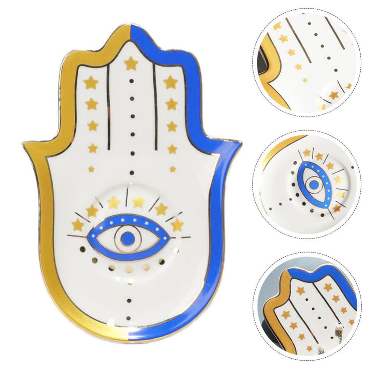 Olivenorma Portapiatto ad anello Sottobicchiere Hamsa Evil Eye 