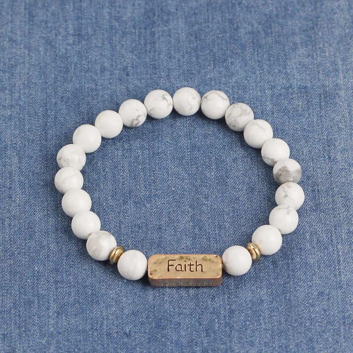 Bracciale con incisione Active Faith Olivenorma Natural Gemstone