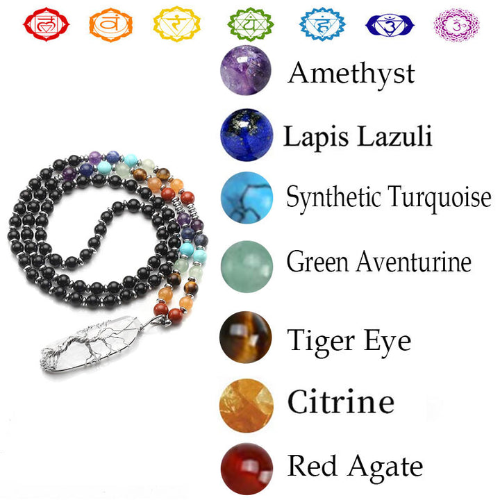 Mala di cristallo naturale per chakra