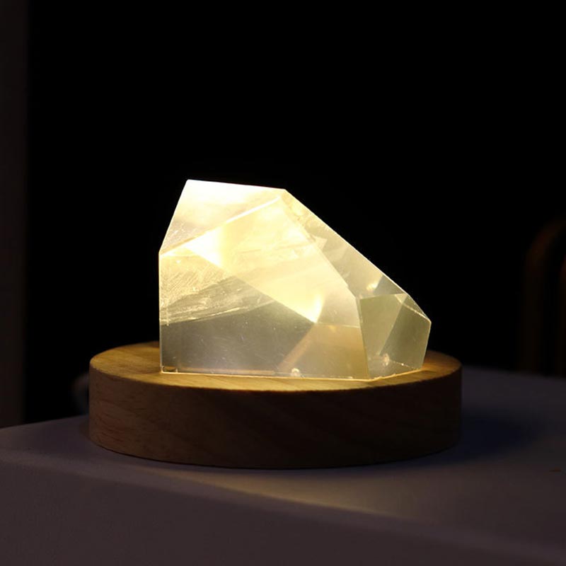 Olivenorma USB Lampada in cristallo naturale