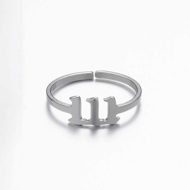 Anello portafortuna minimalista con numero angelico