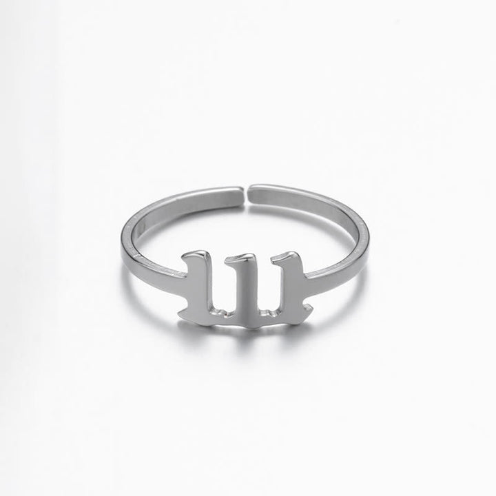 Anello portafortuna minimalista con numero angelico