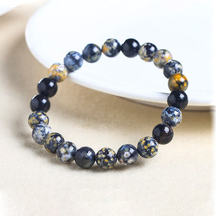 Bracciale in pietra di diaspro blu oceano naturale Olivenorma 