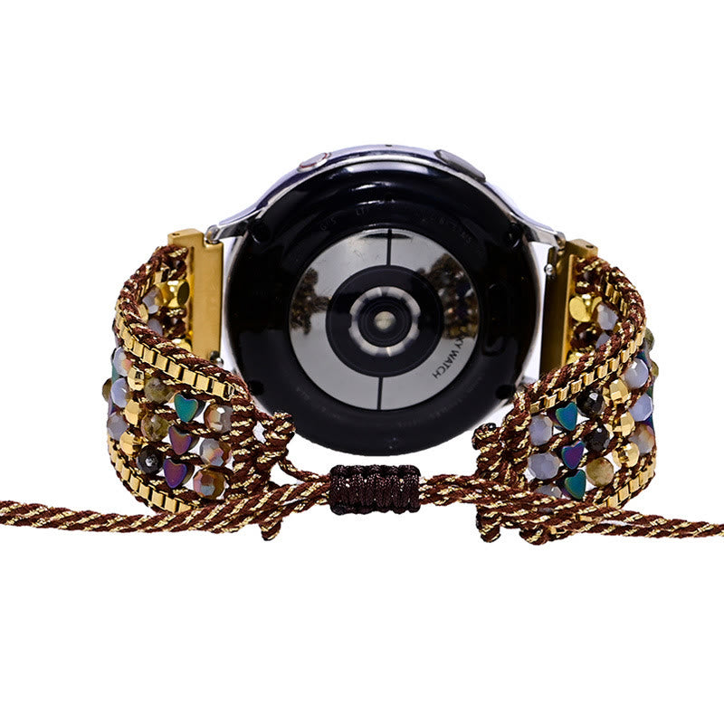 Bracciale intrecciato con perline di cristallo di ematite Olivenorma Samsung 