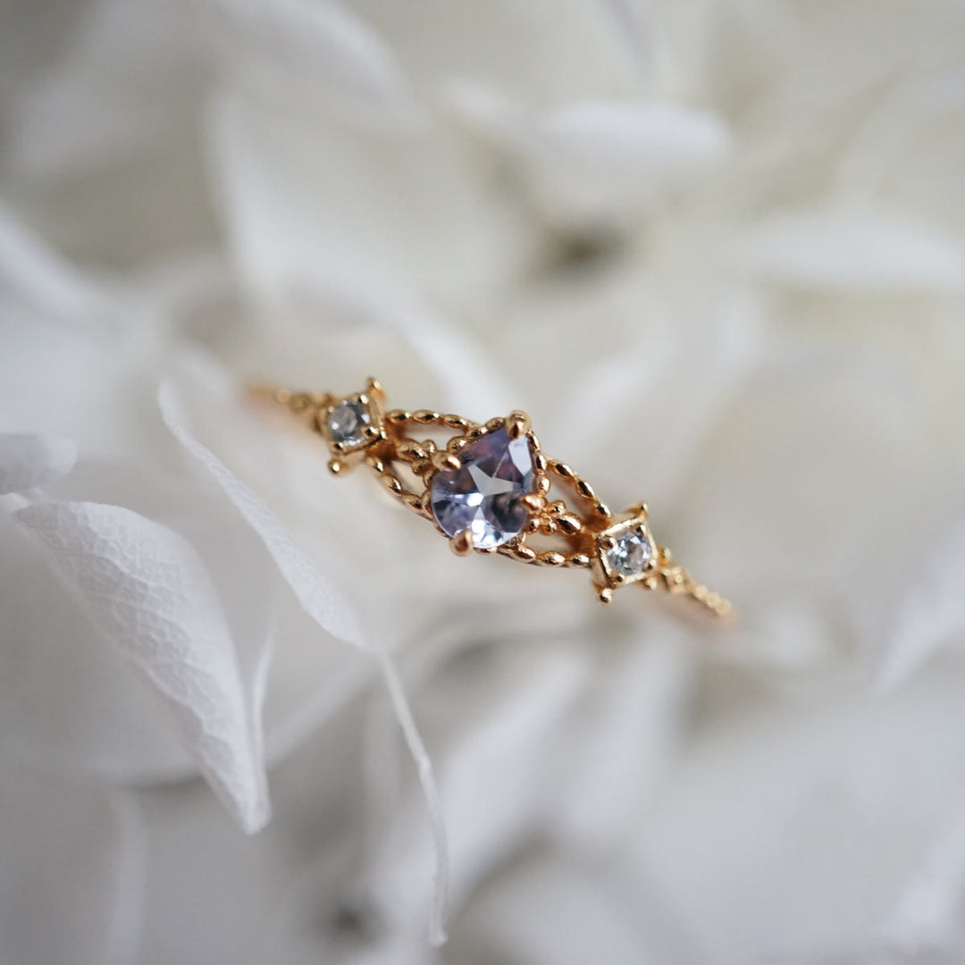 Anello regolabile in tanzanite naturale Olivenorma 