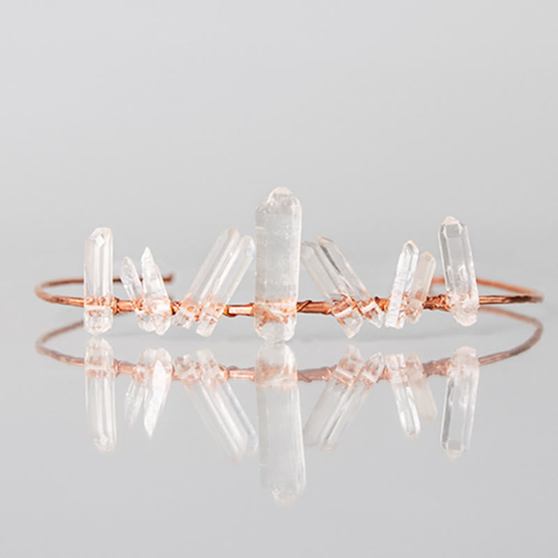 Olivenorma Clear Crystal Minimal Fairy Crystal Crown - image 12