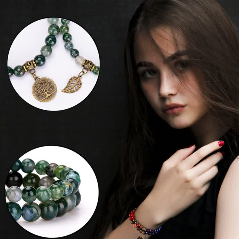 Braccialetto di protezione Olivenorma Green King Stone