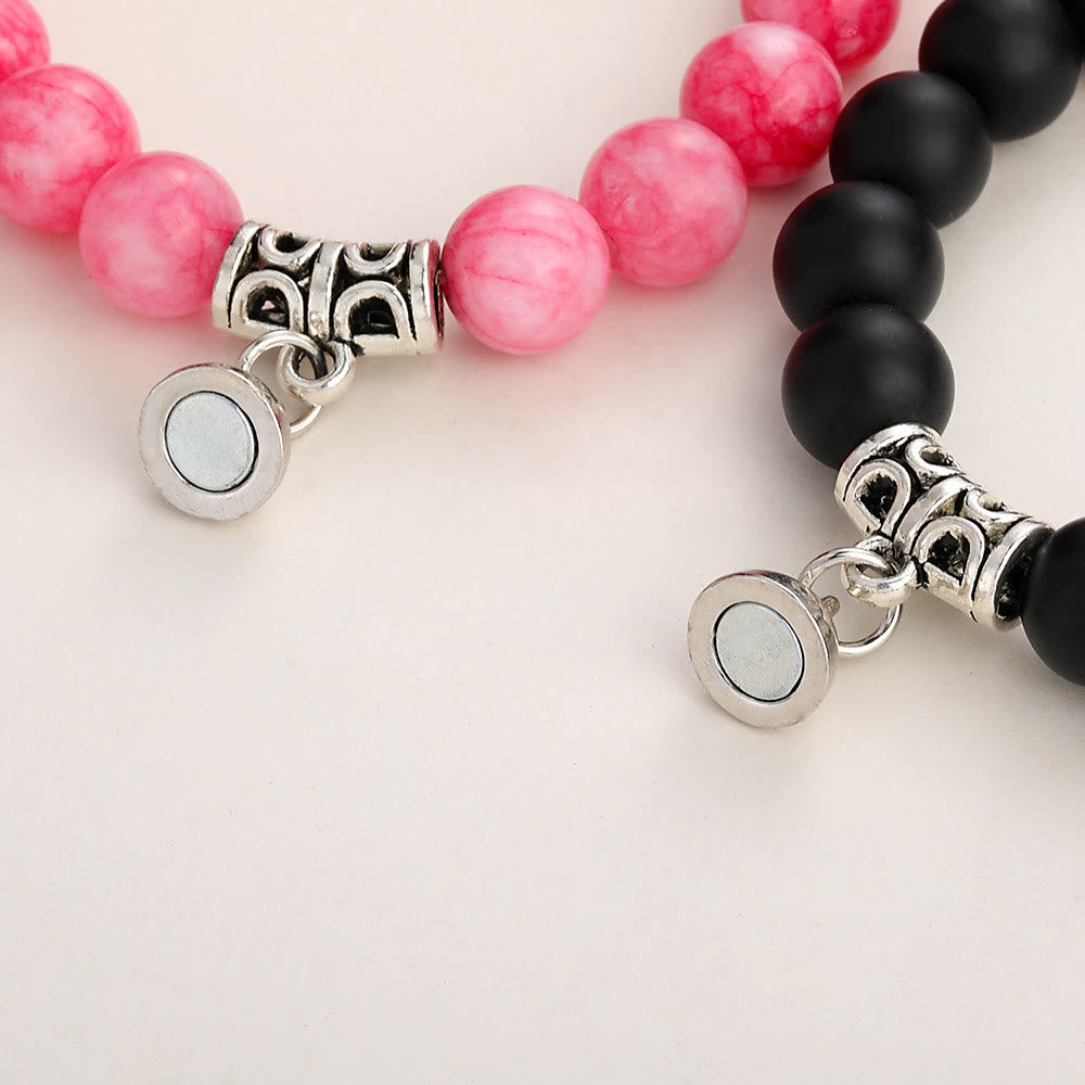 Olivenorma 2 pezzi set di braccialetti magnetici per coppie 