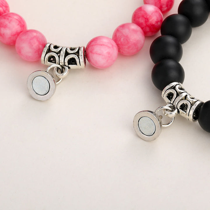 Olivenorma 2 pezzi set di braccialetti magnetici per coppie 