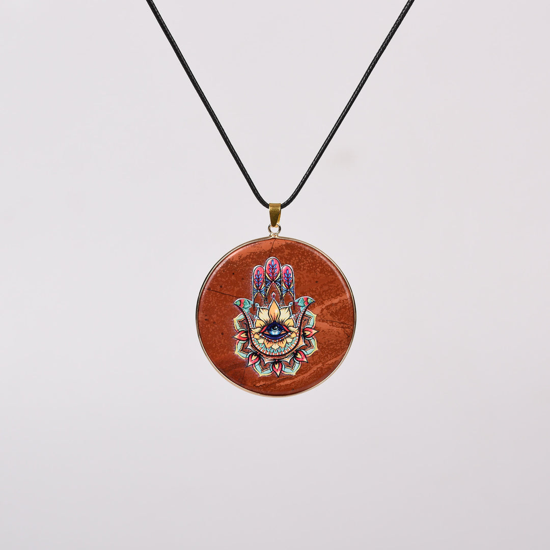 Collana Olivenorma Crystal Hamsa Chakra Albero della vita 