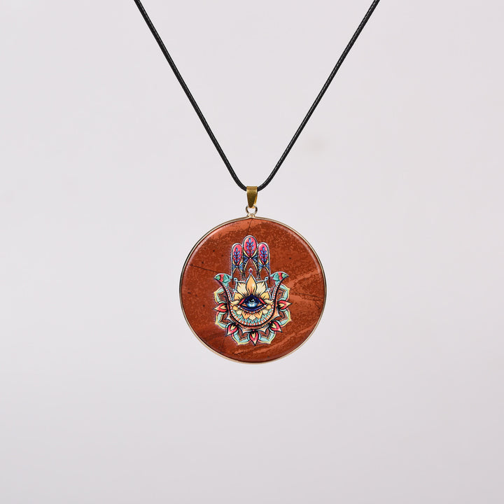 Collana Olivenorma Crystal Hamsa Chakra Albero della vita 