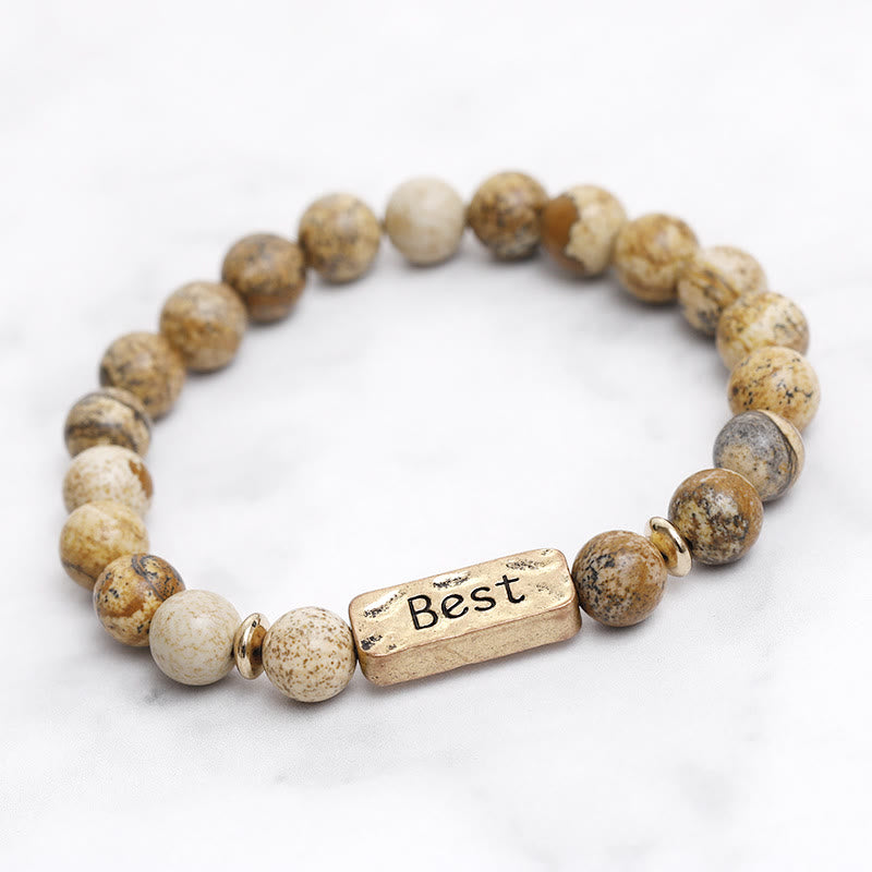 Bracciale con la migliore incisione in pietra preziosa naturale Olivenorma
