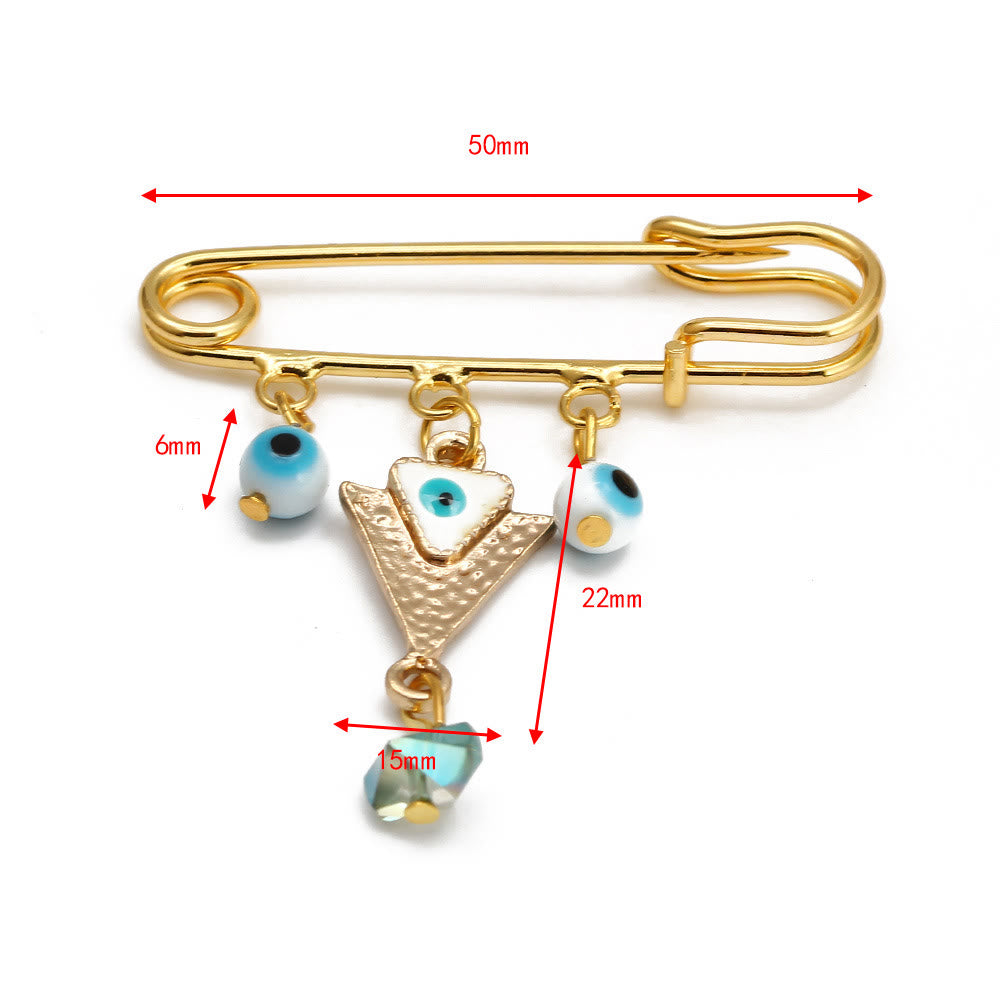 Spilla serie Hamsa con occhio malvagio Olivenorma
