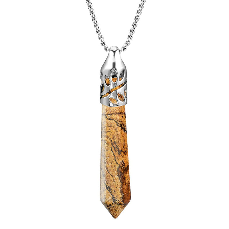 Collana con pietre preziose di protezione dai proiettili di cristallo