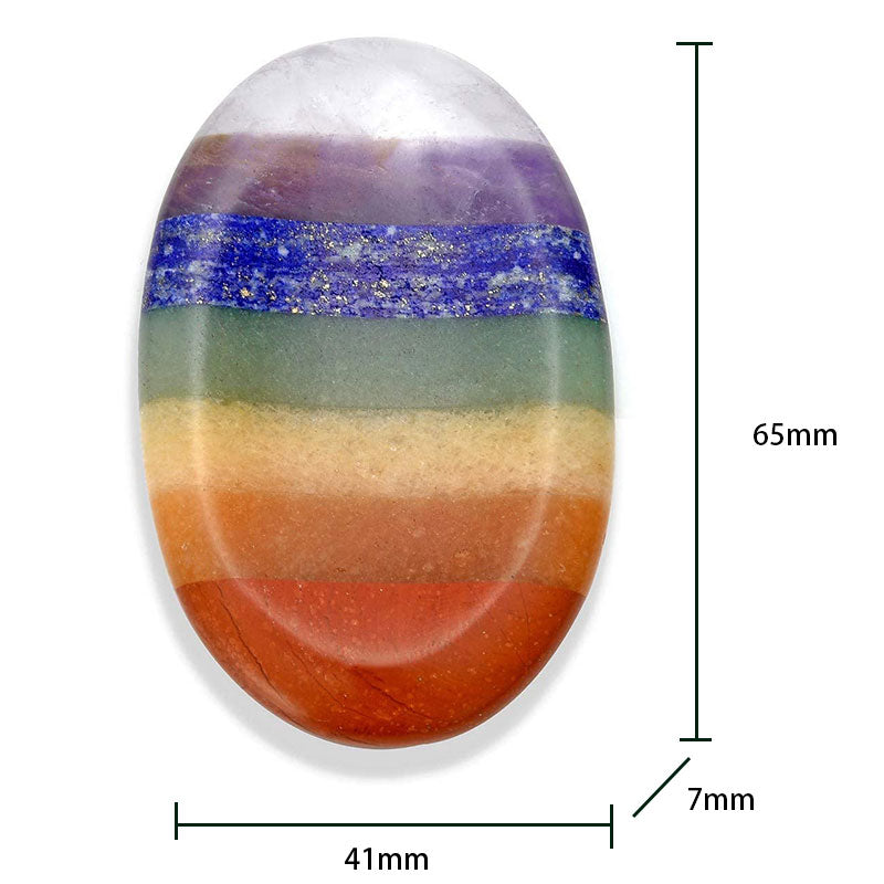 Pietra della preoccupazione del pollice arcobaleno del chakra Olivenorma
