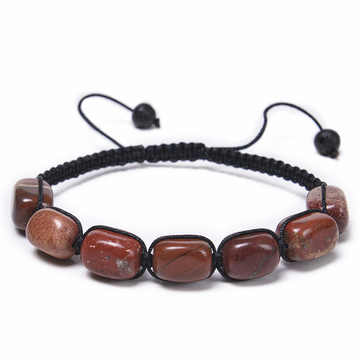 Olivenorma 7 Chakra Cristallo Gemma Perline Braccialetto Intrecciato Uomo 