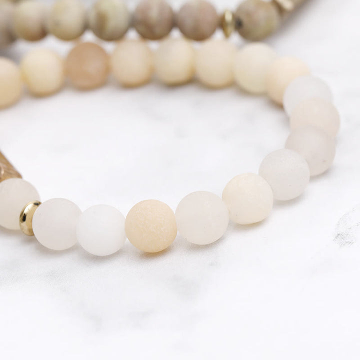 Bracciale con incisione della sorella in pietra preziosa naturale Olivenorma 