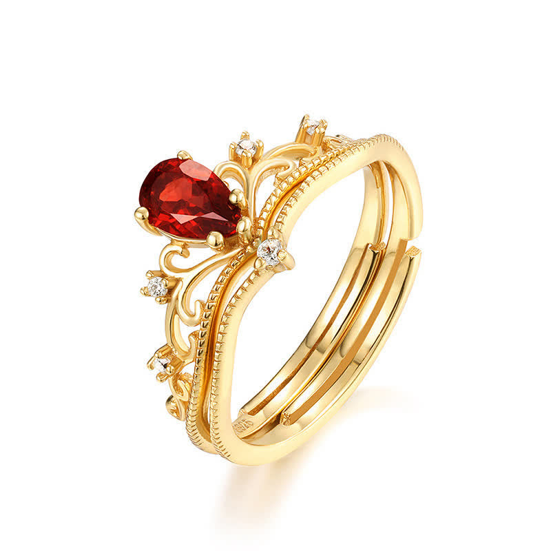 Anello regolabile Olivenorma Garnet Crown Modellante 