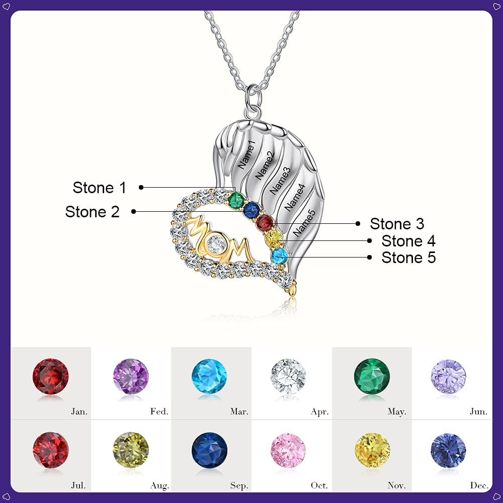 Olivenorma Collana con cuore e mezzo diamante per la mamma