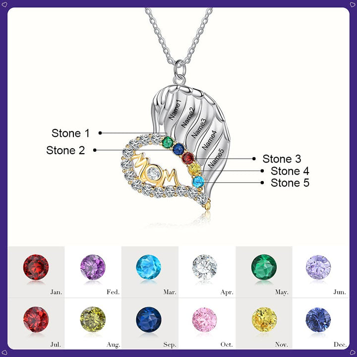 Olivenorma Collana con cuore e mezzo diamante per la mamma