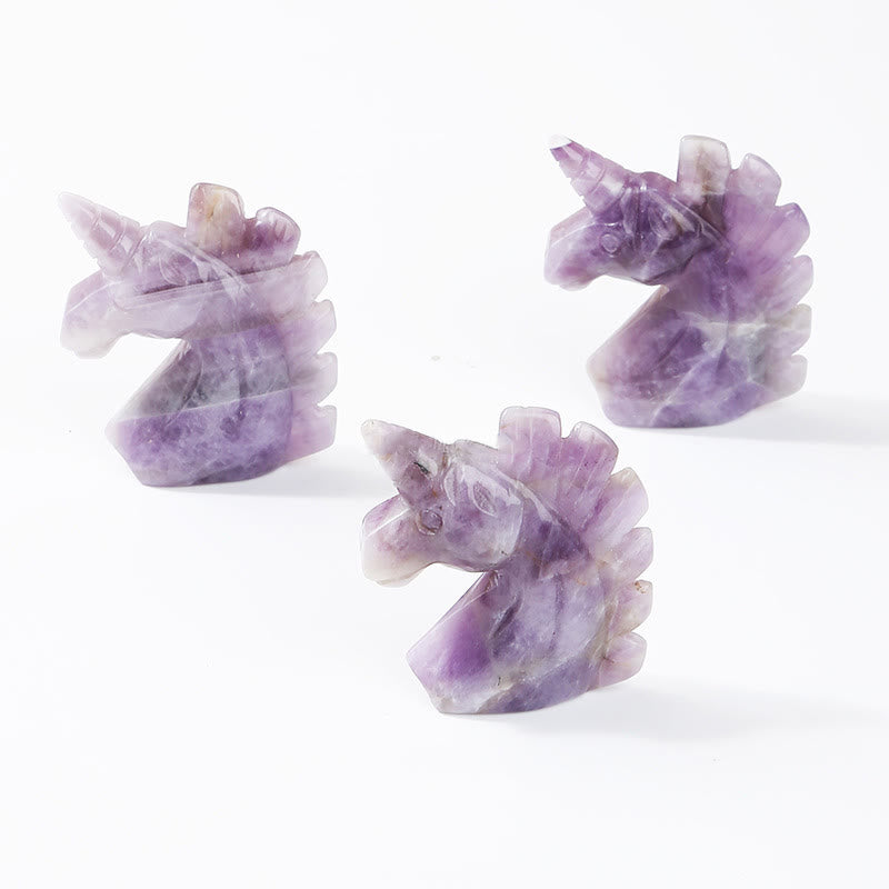 Olivenorma 2 pollici cristallo naturale unicorno figurina decorazione pietra preziosa 