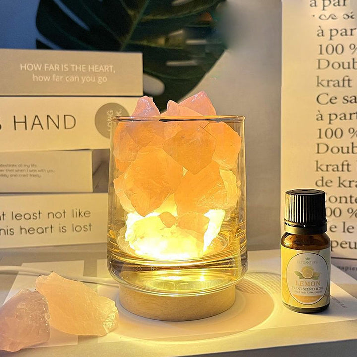 Olivenorma Diffusore senza fiamma Confezione regalo Lampada di aromaterapia in cristallo 