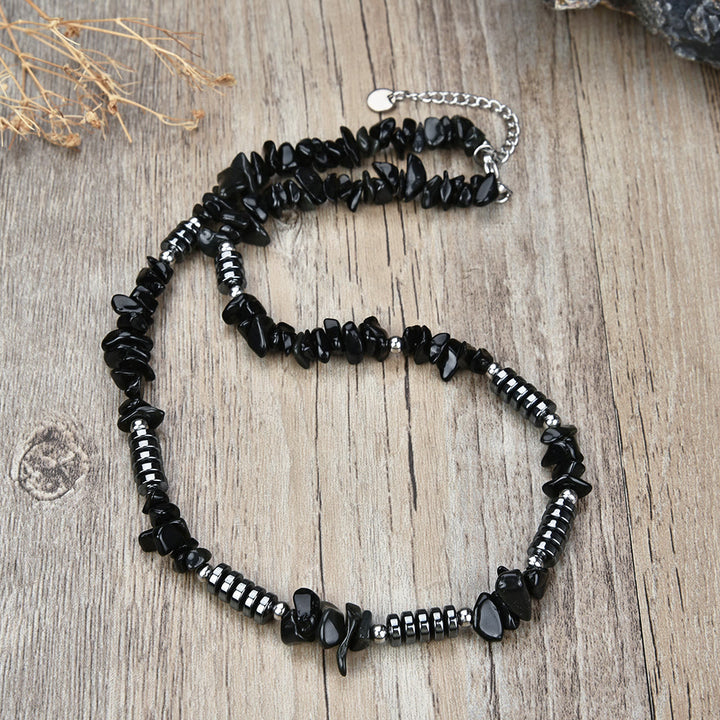 Collana di cristallo irregolare in pietra naturale Olivenorma