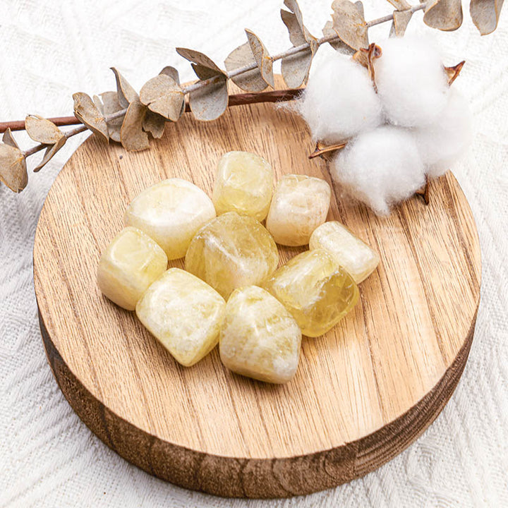 Set di pietre naturali levigate con citrino Olivenorma