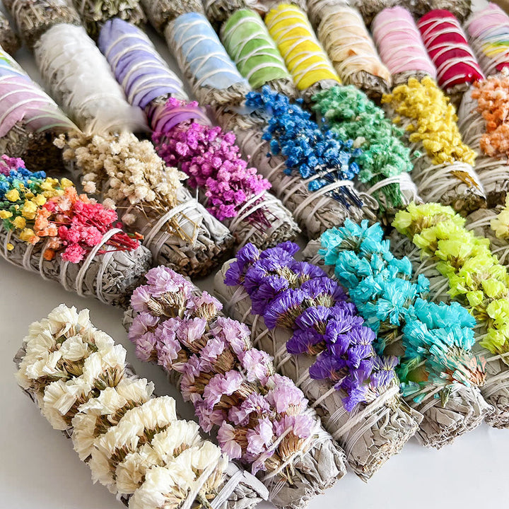 Olivenorma "Non ti scordar di me" Fiore Cristallo Meditazione purificante Salvia bianca