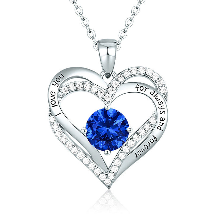 Olivenorma "Ti amo per sempre e per sempre" - Collana Birtshtone Heart