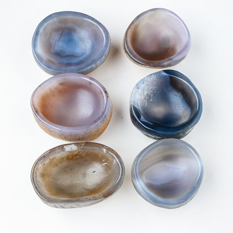 Olivenorma Ciotola in agata brasiliana naturale Cornucopia Ornamento Decorazione in pietra preziosa