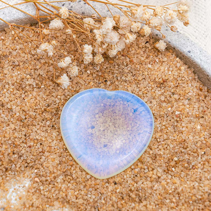 Pietra curativa per le preoccupazioni del cuore in opalite Olivenorma