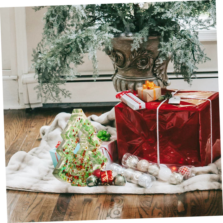 Decorazione per albero di Natale in resina di ghiaia di cristallo naturale Olivenorma 